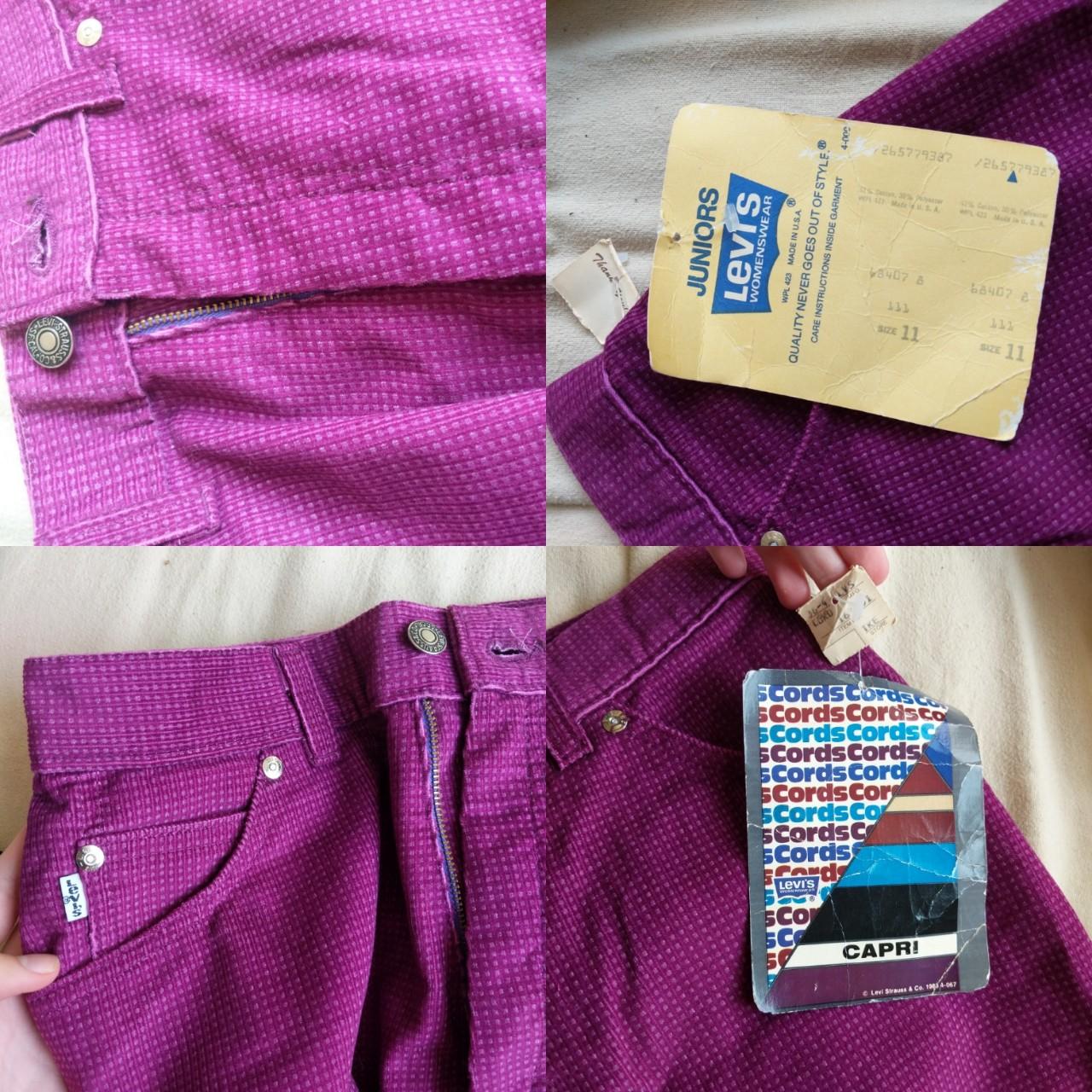 Deadstock 1983 Vintage Levi's Magenta/Purple... - Depop