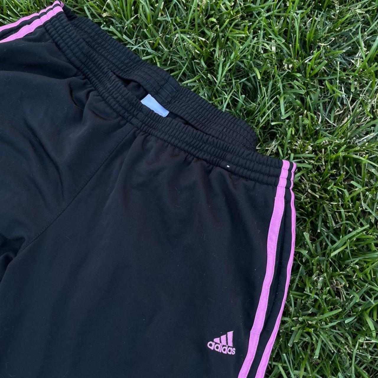 Pink striped adidas track pants 🧚🏼‍♀️ super super comfy... - Depop