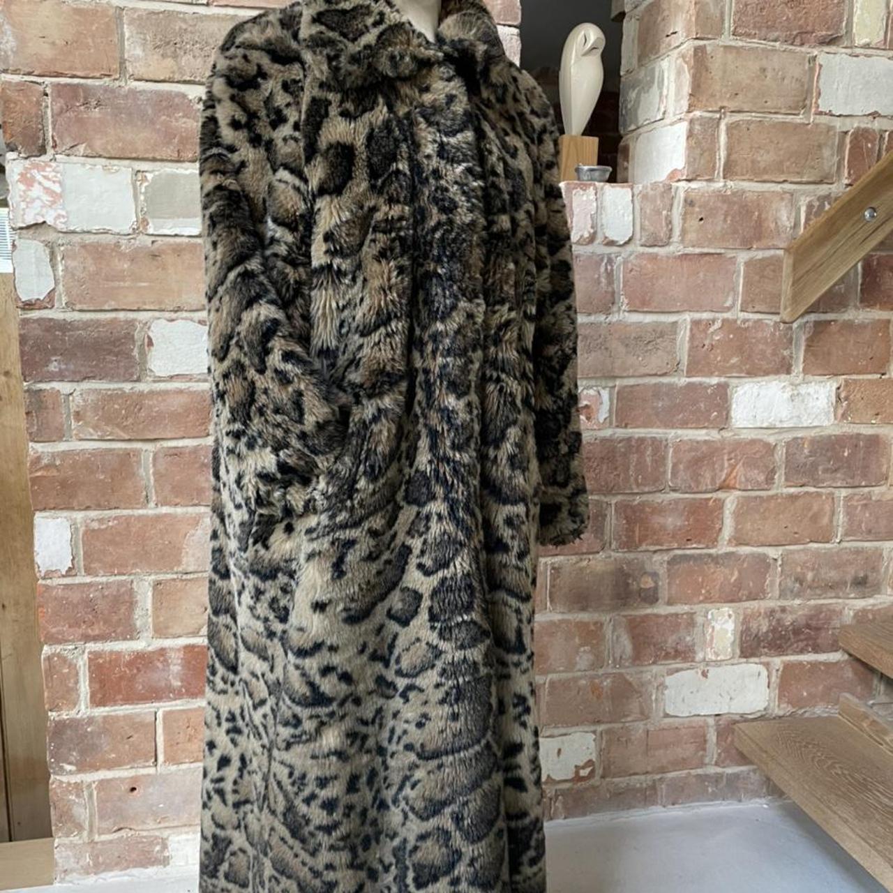 Floor length outlet leopard print coat