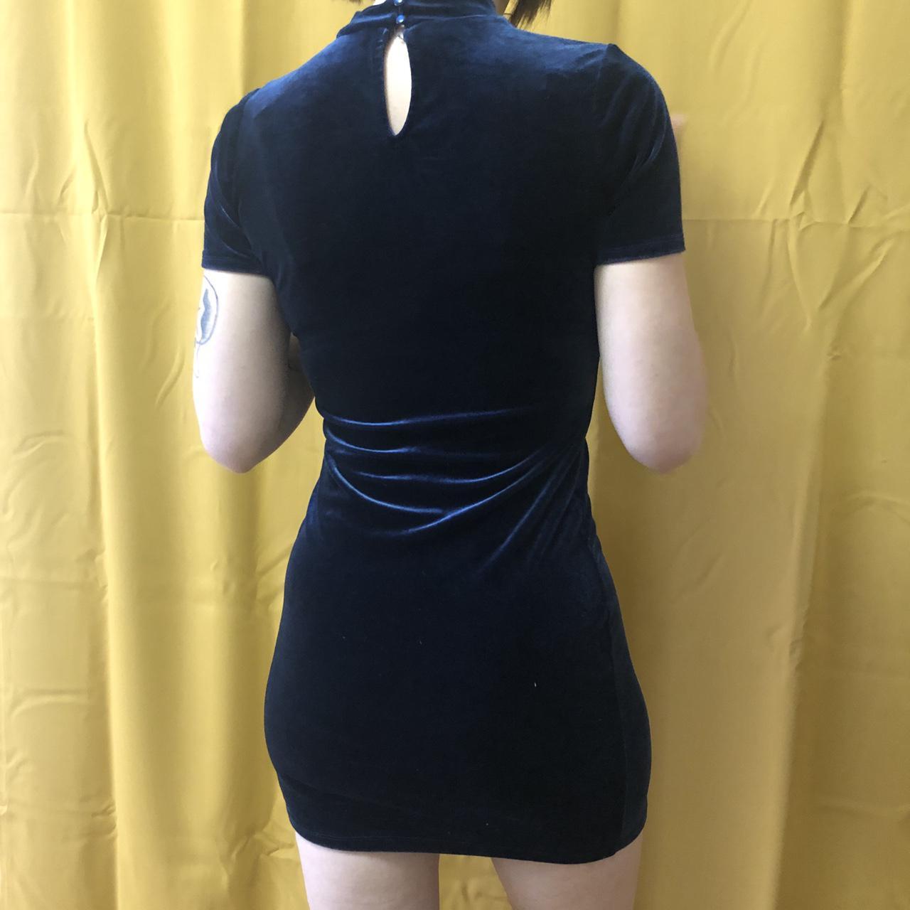 Product Image 3 - blue velvet bodycon mini dress.