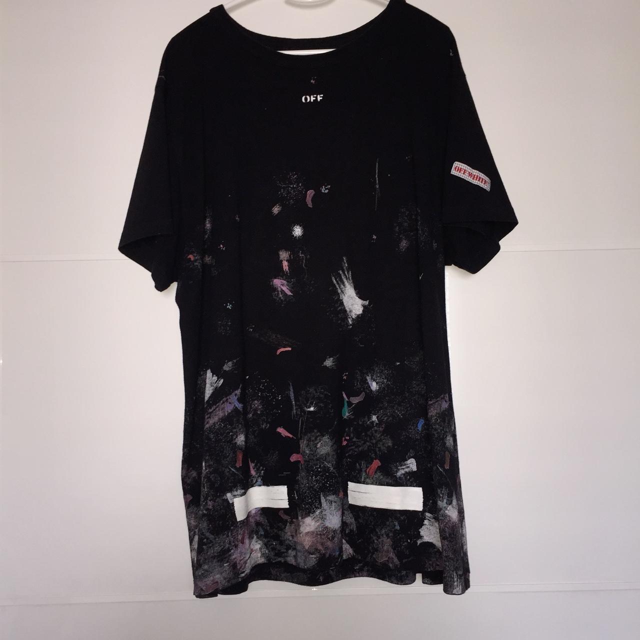 off white t shirt galaxy