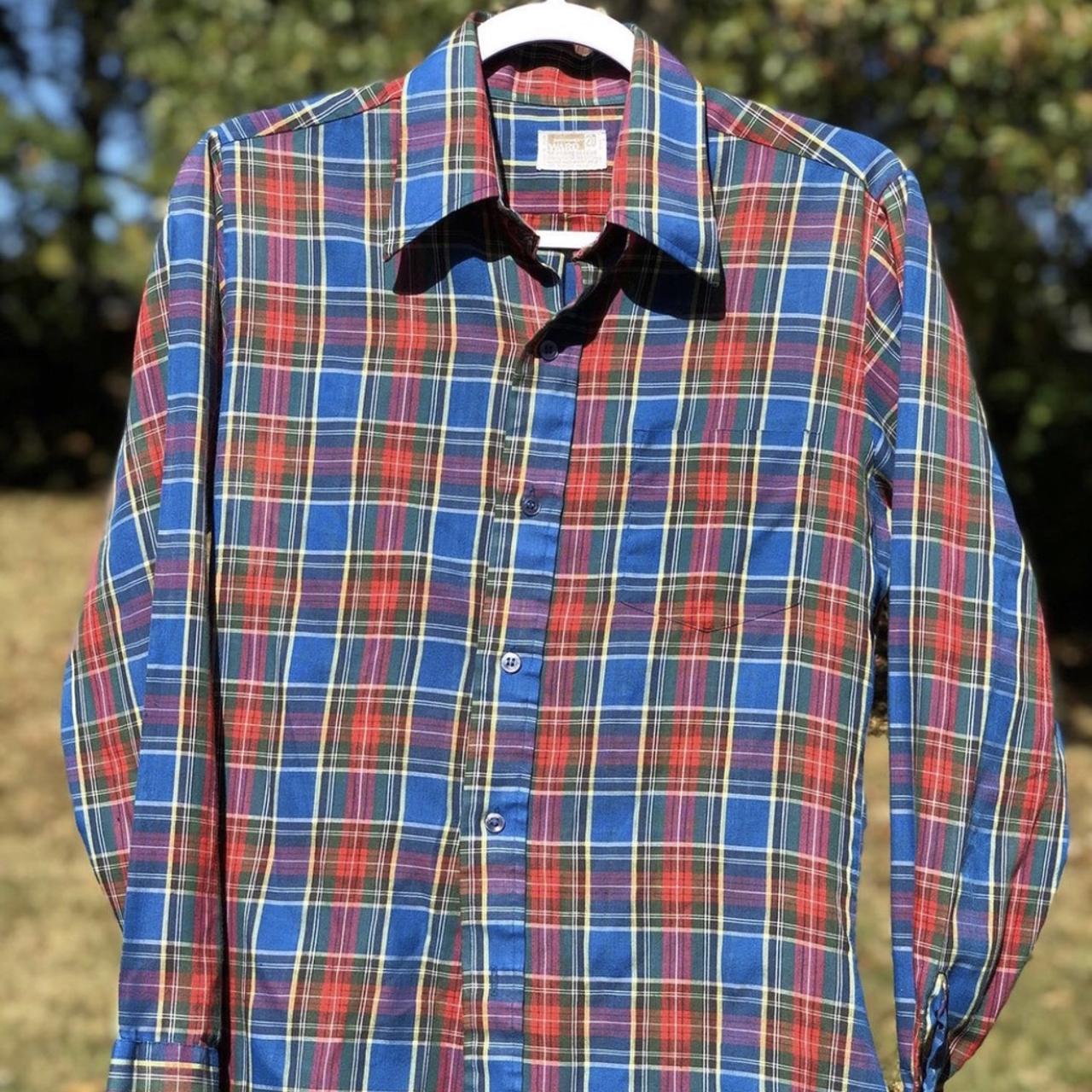 university blue and red shirt
