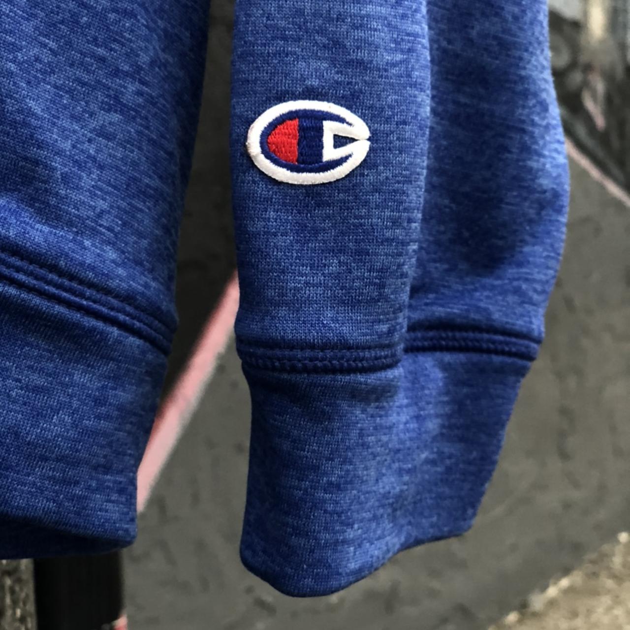 Blue Zip-Up Champion Hoodie Size XL Includes... - Depop