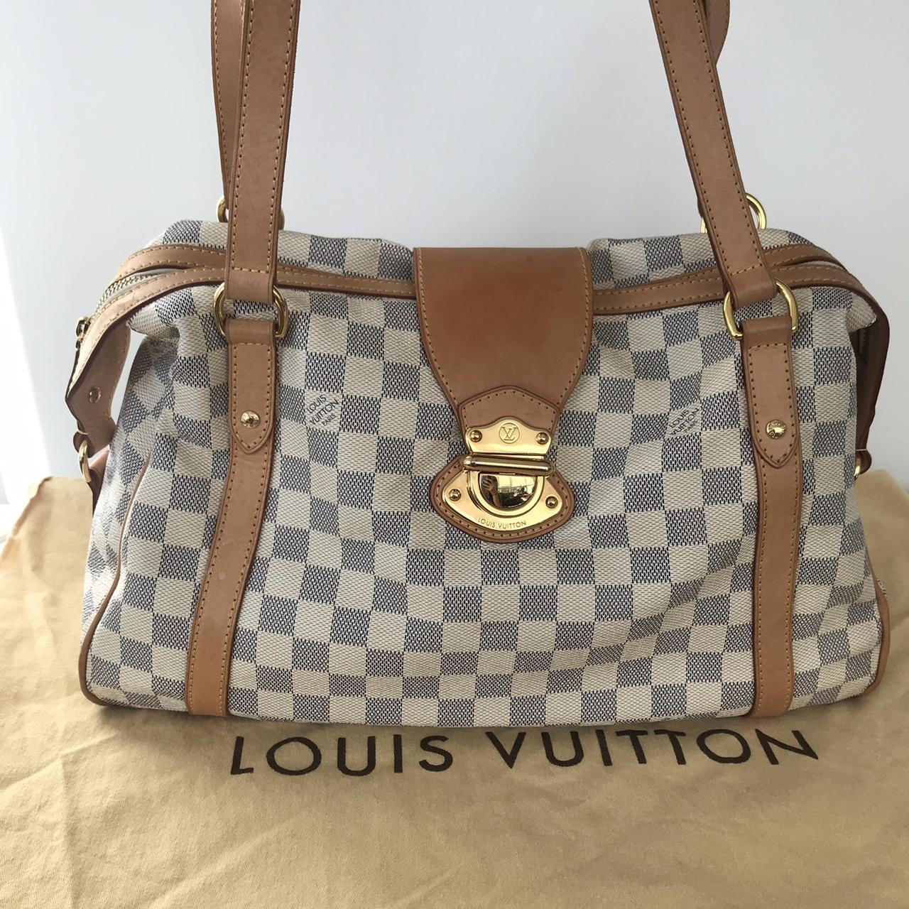 Louis Vuitton Damier Azur Stresa PM Bag White Blue