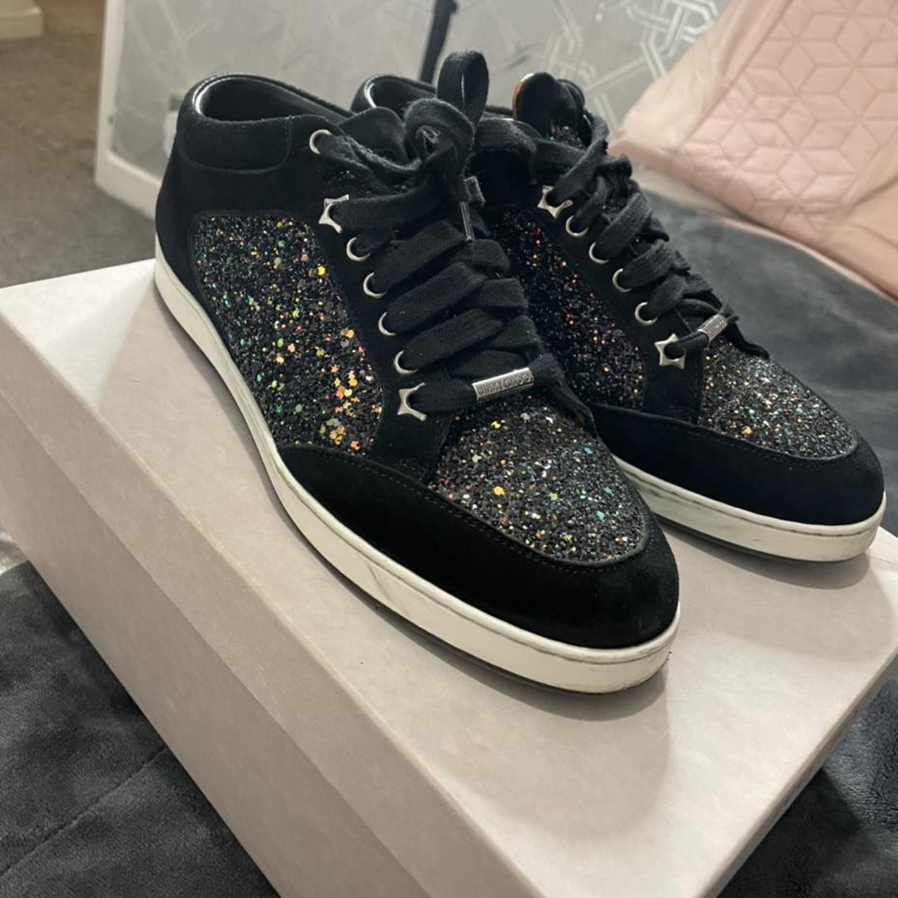 Jimmy choo black trainers 2024 womens