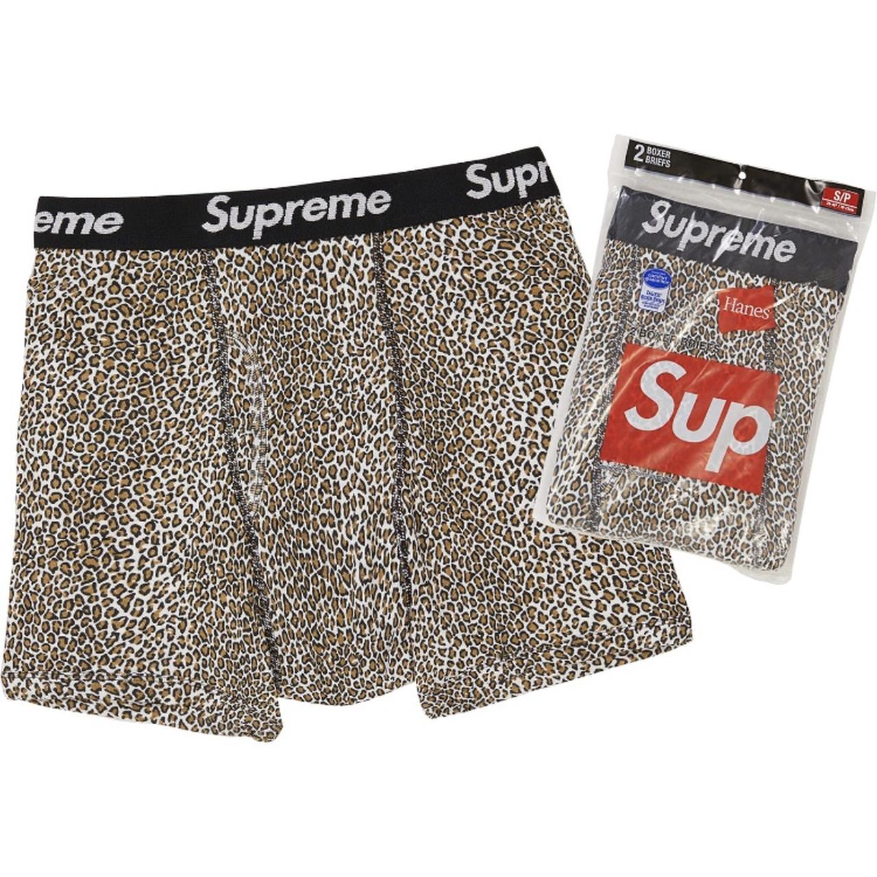 1 (ONE) PAIR SUPREME LEOPARD PRINT HANES BOXERS SIZE... Depop