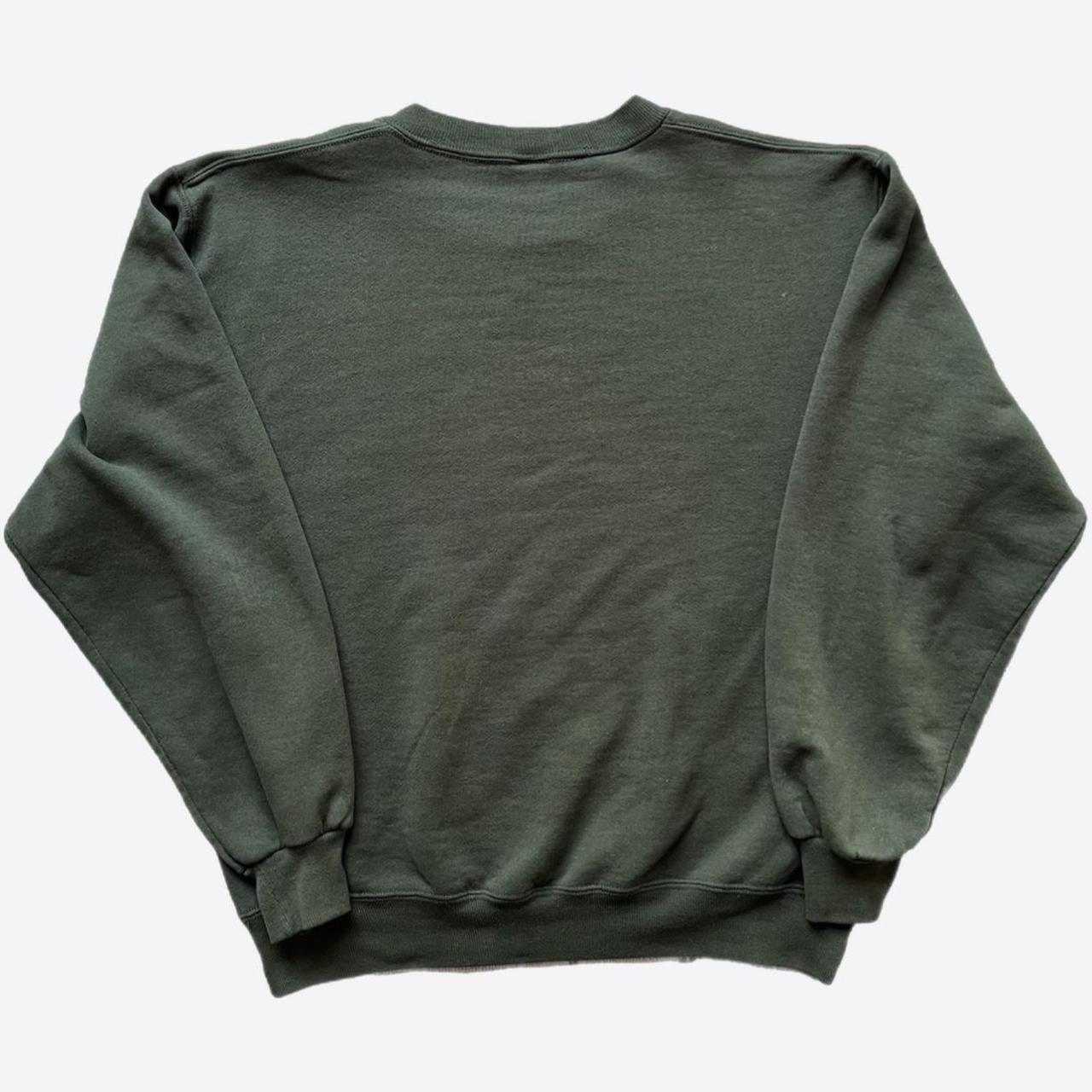 Vintage Russel Faded Green Sweatshirt | 1990s... - Depop