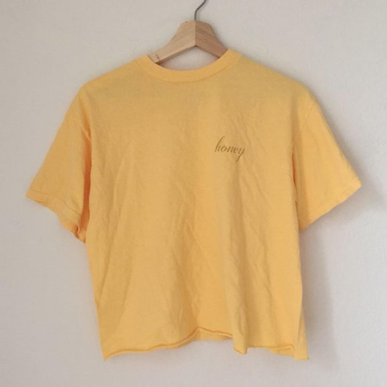 brandy melville yellow honey shirt