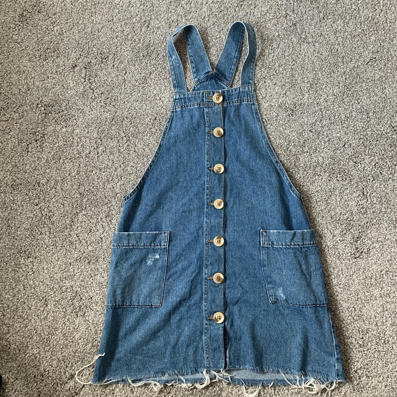 denim pinafore dress size 12