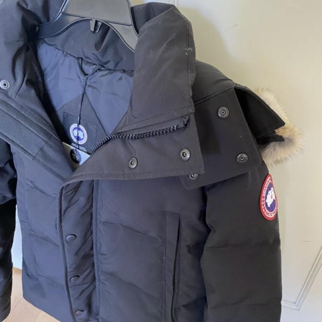 Canada Goose Wyndham Parka Jacket Black UK Men’s... - Depop