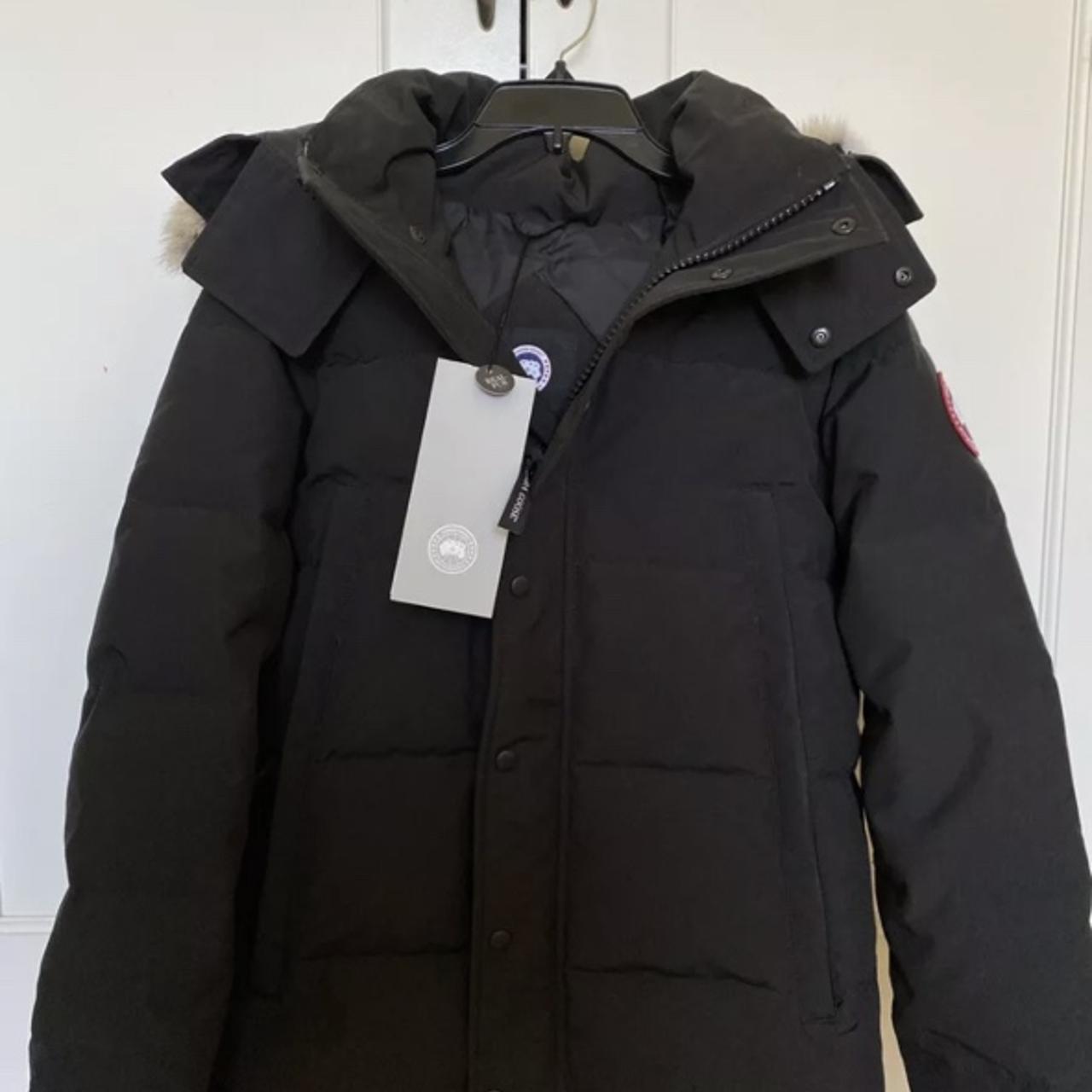 Canada Goose Wyndham Parka Jacket Black UK Men’s... - Depop