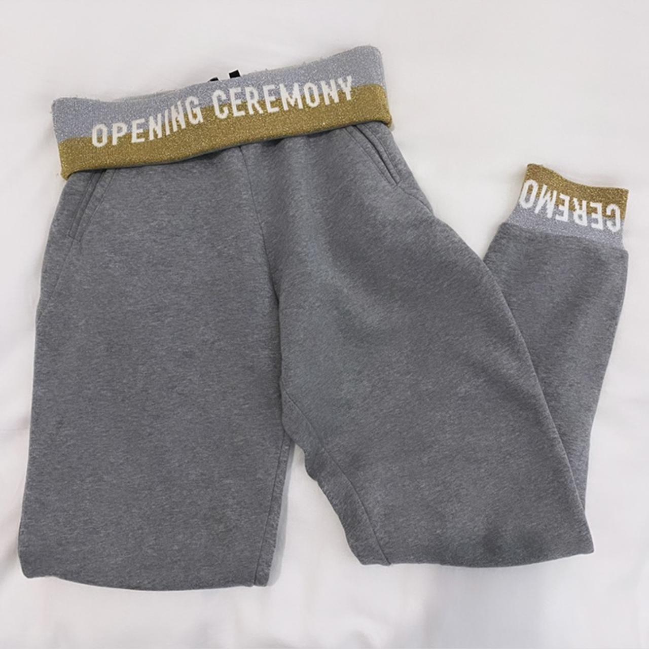 Opening Ceremony ~ Gold/silver logo sweat pant in...