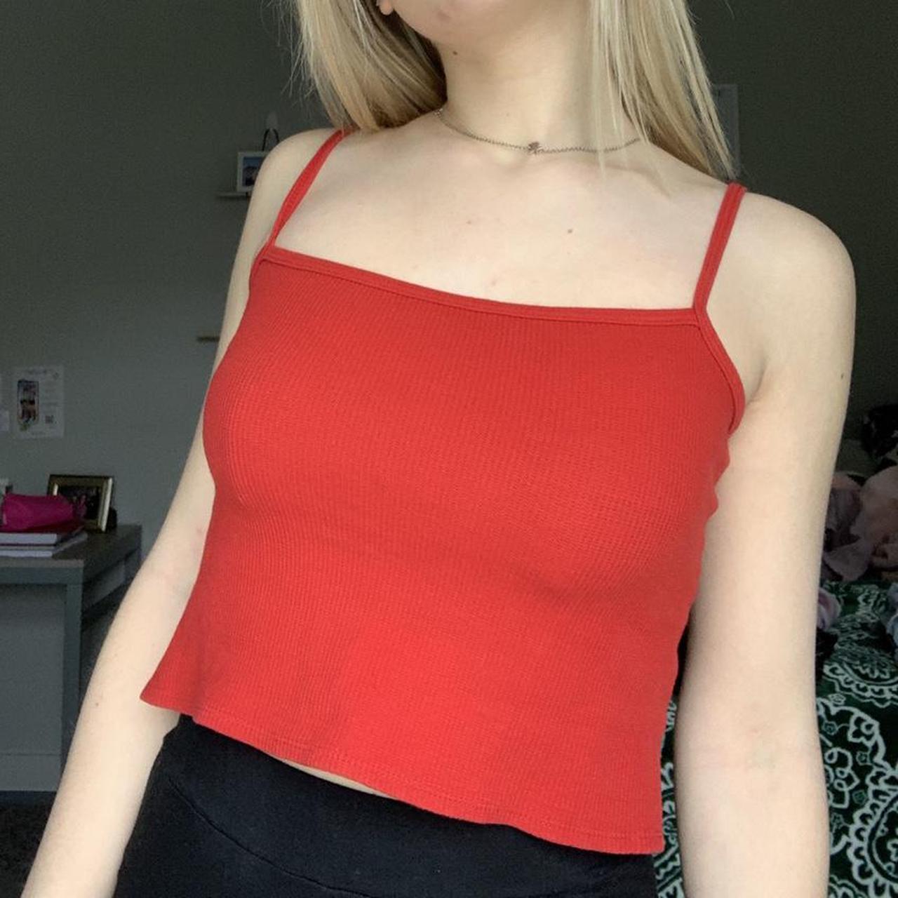 💭description rare brandy melville red tank top.... Depop