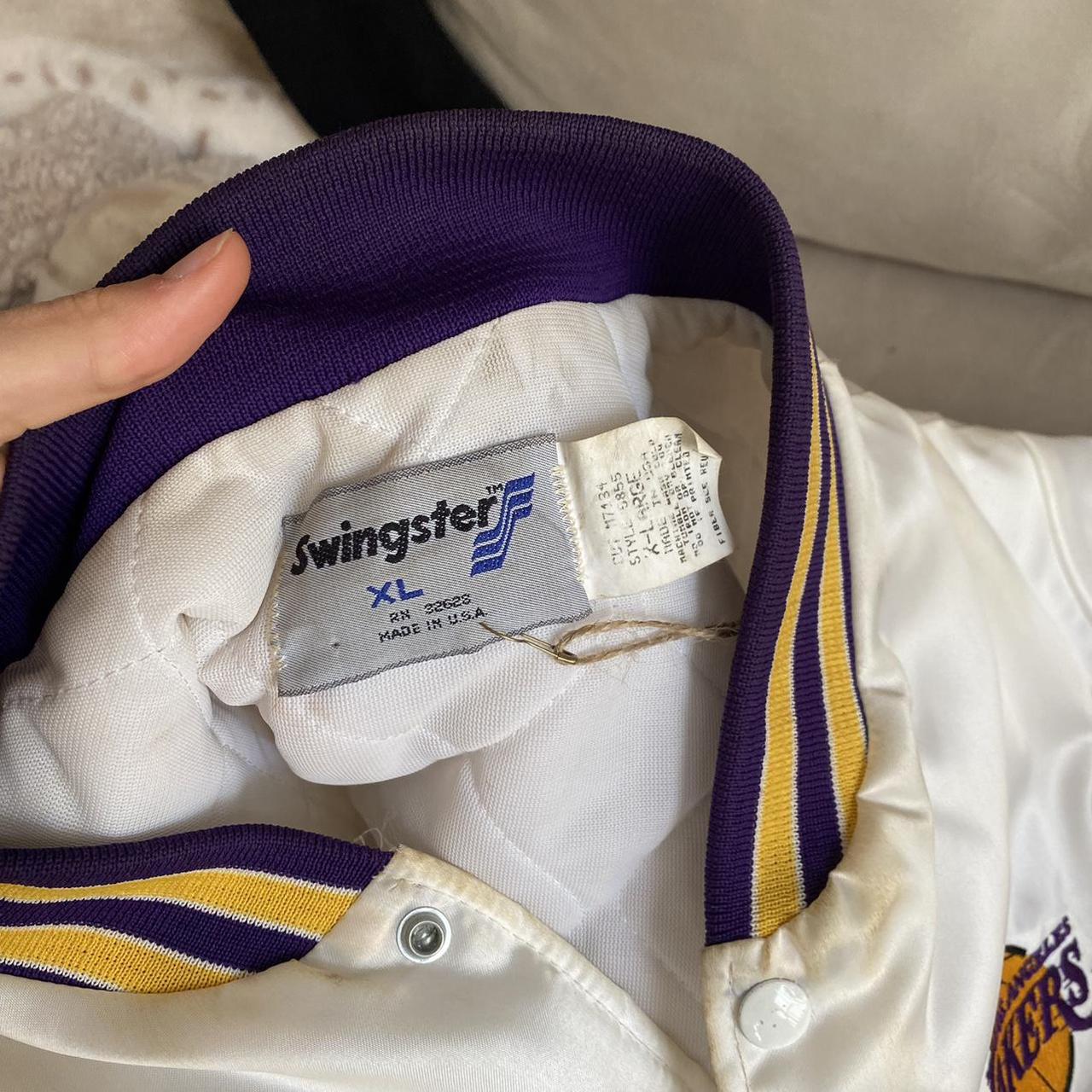 Vintage Lakers Athletic Letterman Jacket Size Large - Depop