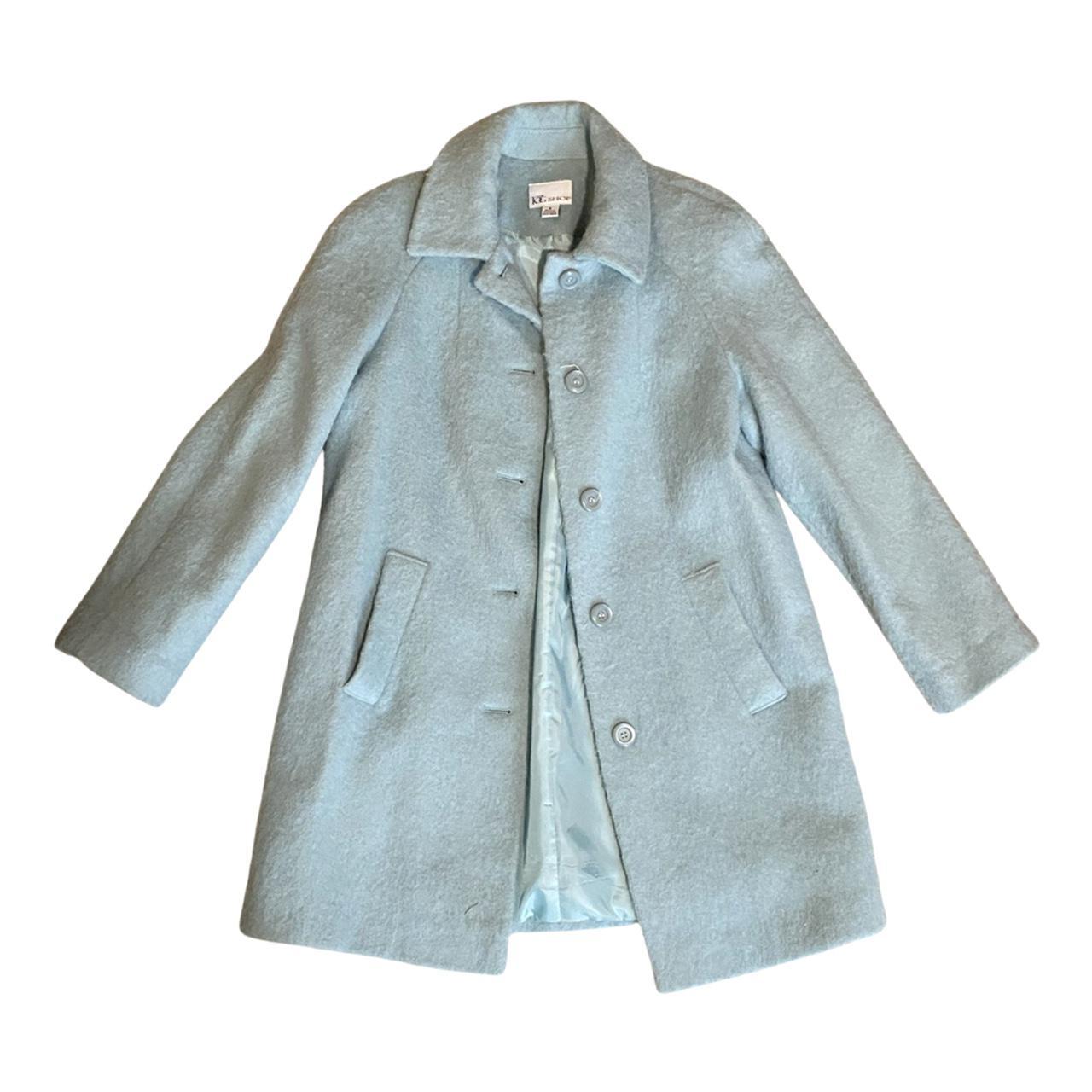 Product Image 1 - Beautiful light blue wool trench