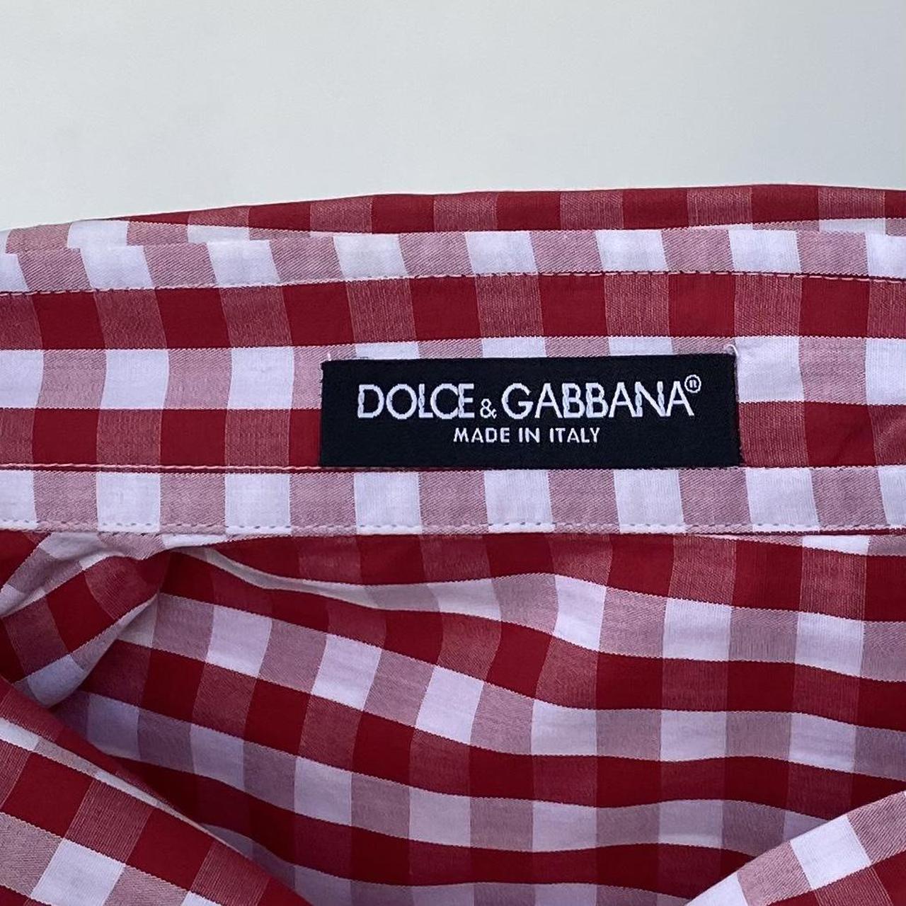 Dolce & Gabbana Women's Red and White Blouse | Depop