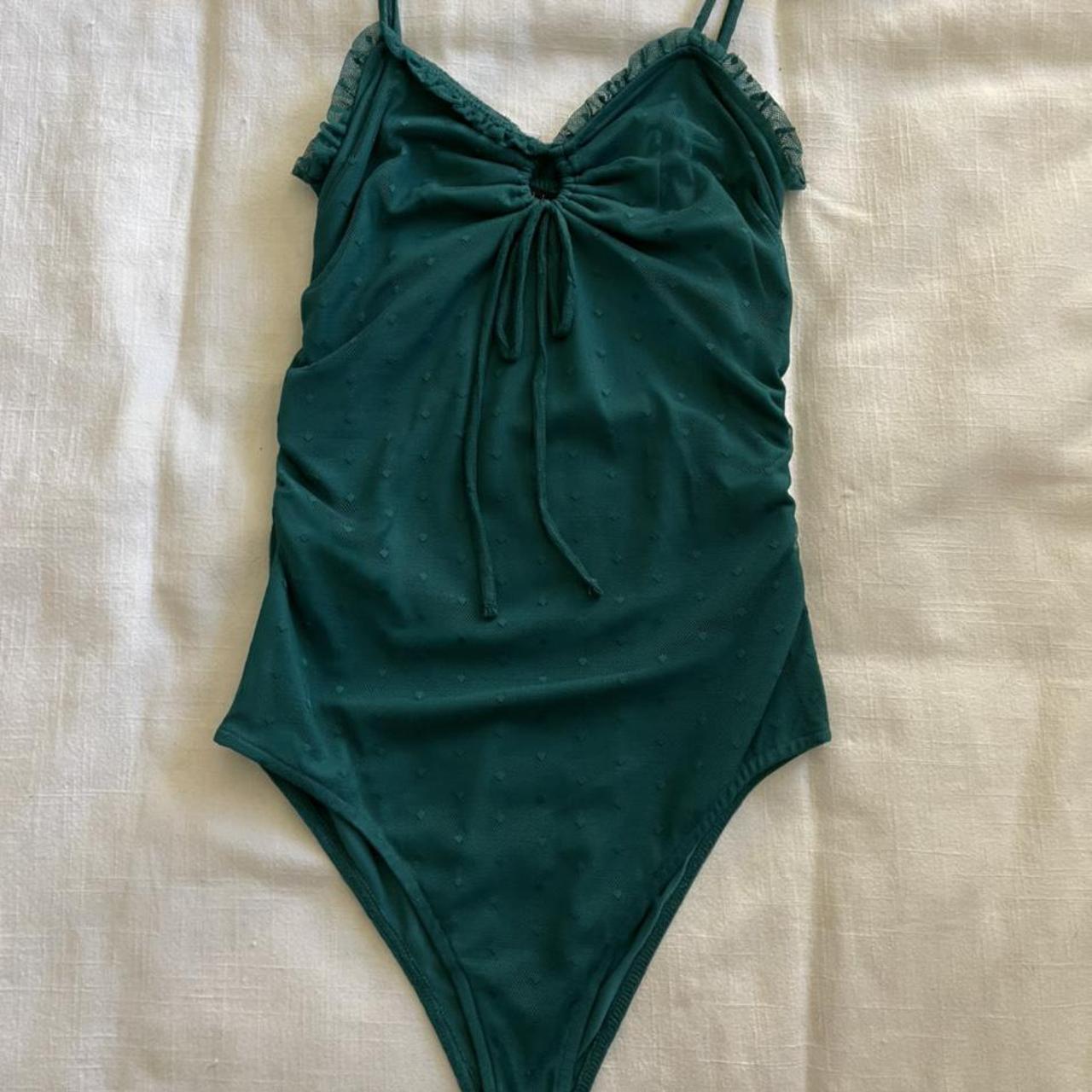 House of Harlow Women's Green and Blue Bodysuit (2)