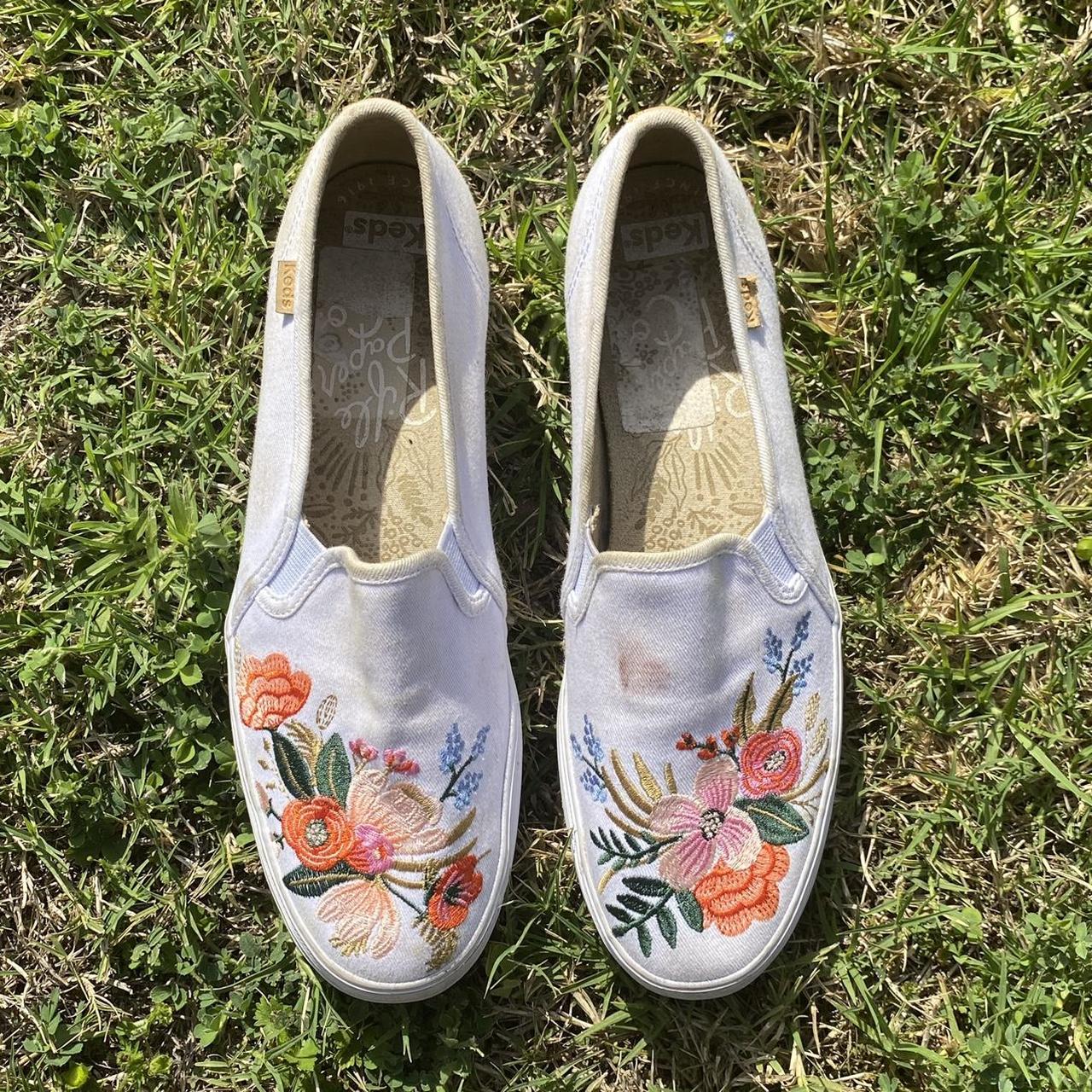 FLORAL EMBROIDERED KEDS 💐💐 beautifully embroidered... Depop