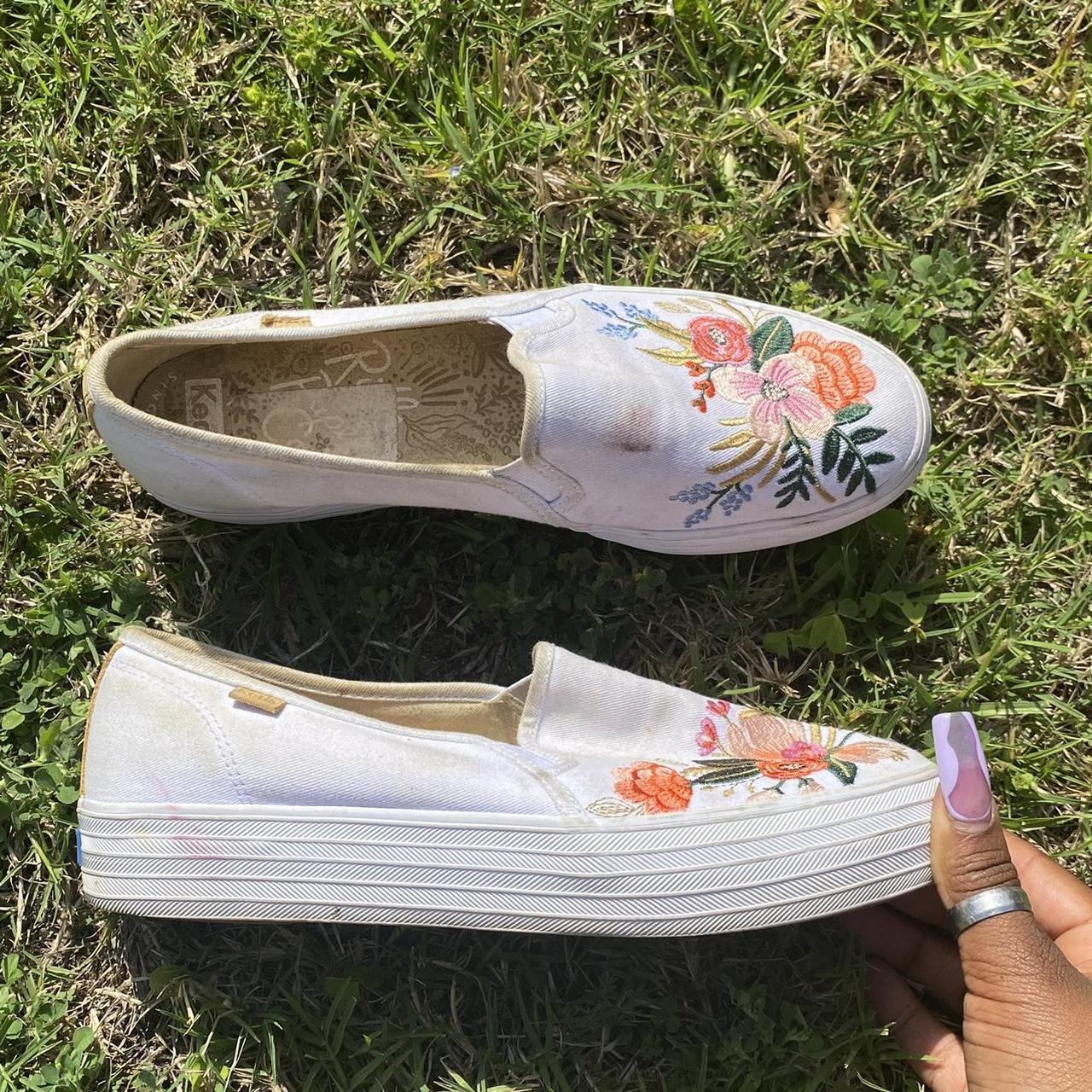 FLORAL EMBROIDERED KEDS 💐💐 beautifully embroidered... Depop