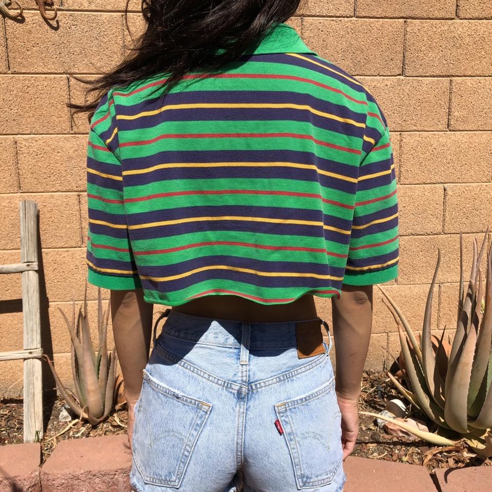 🐎 Vintage 90's Striped Polo Shirt by Polo Ralph - Depop
