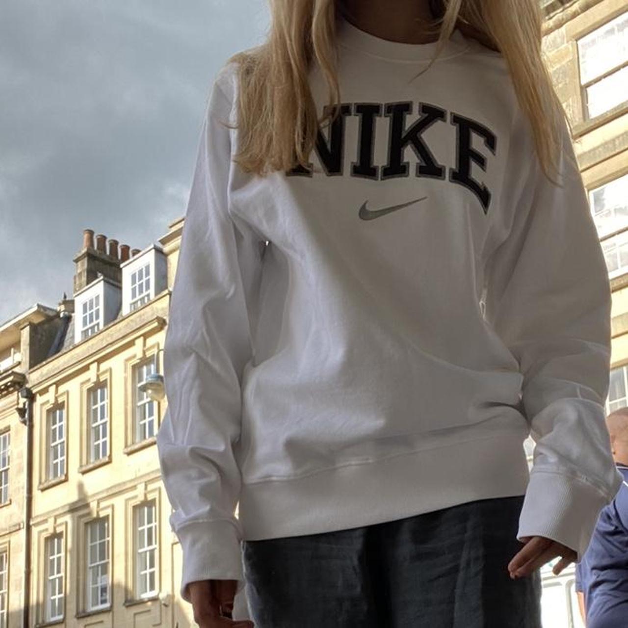 oversized white nike jumper