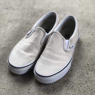 birch white vans slip on