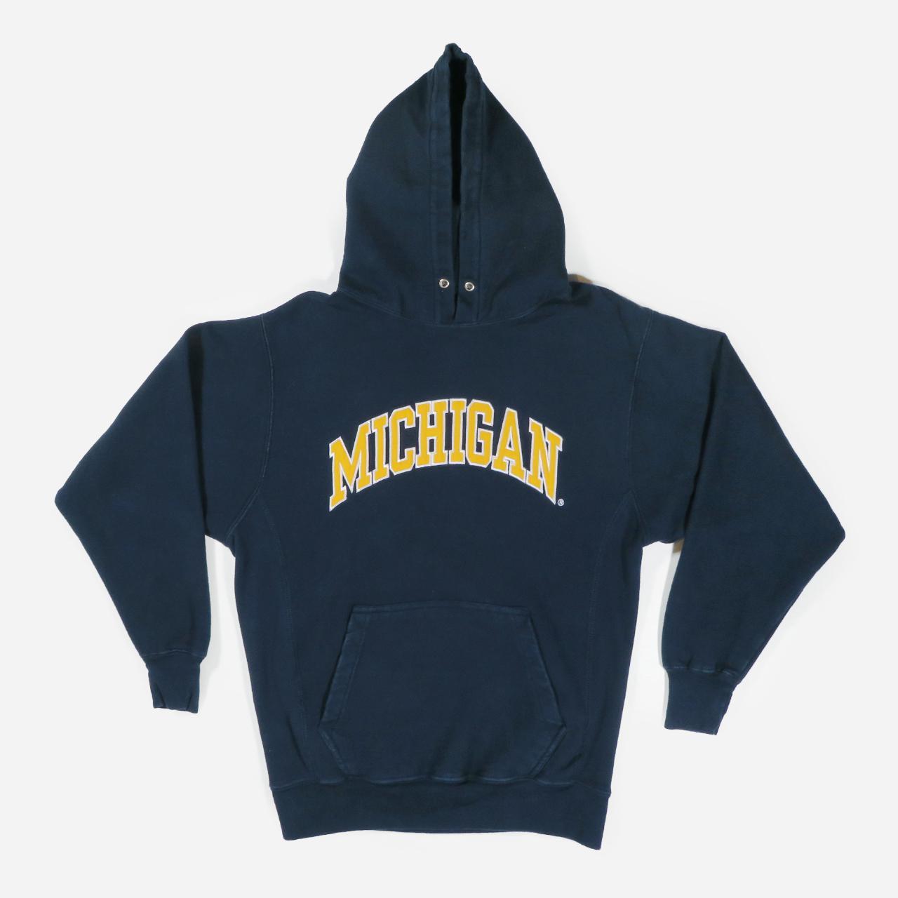 Vintage Michigan hoodie In navy blue, on Steve &... - Depop