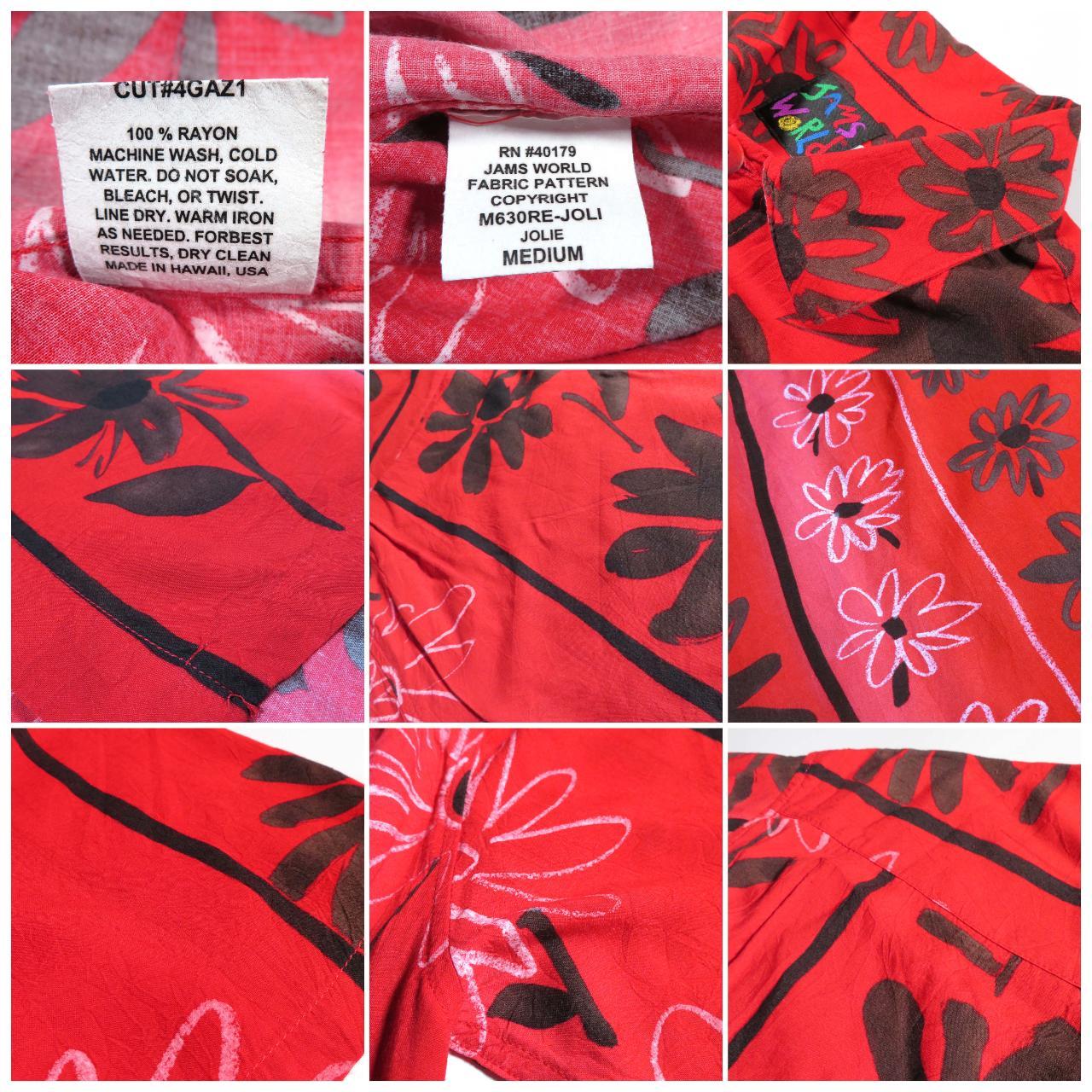 Jams World Men's Red and Black Shirt Depop