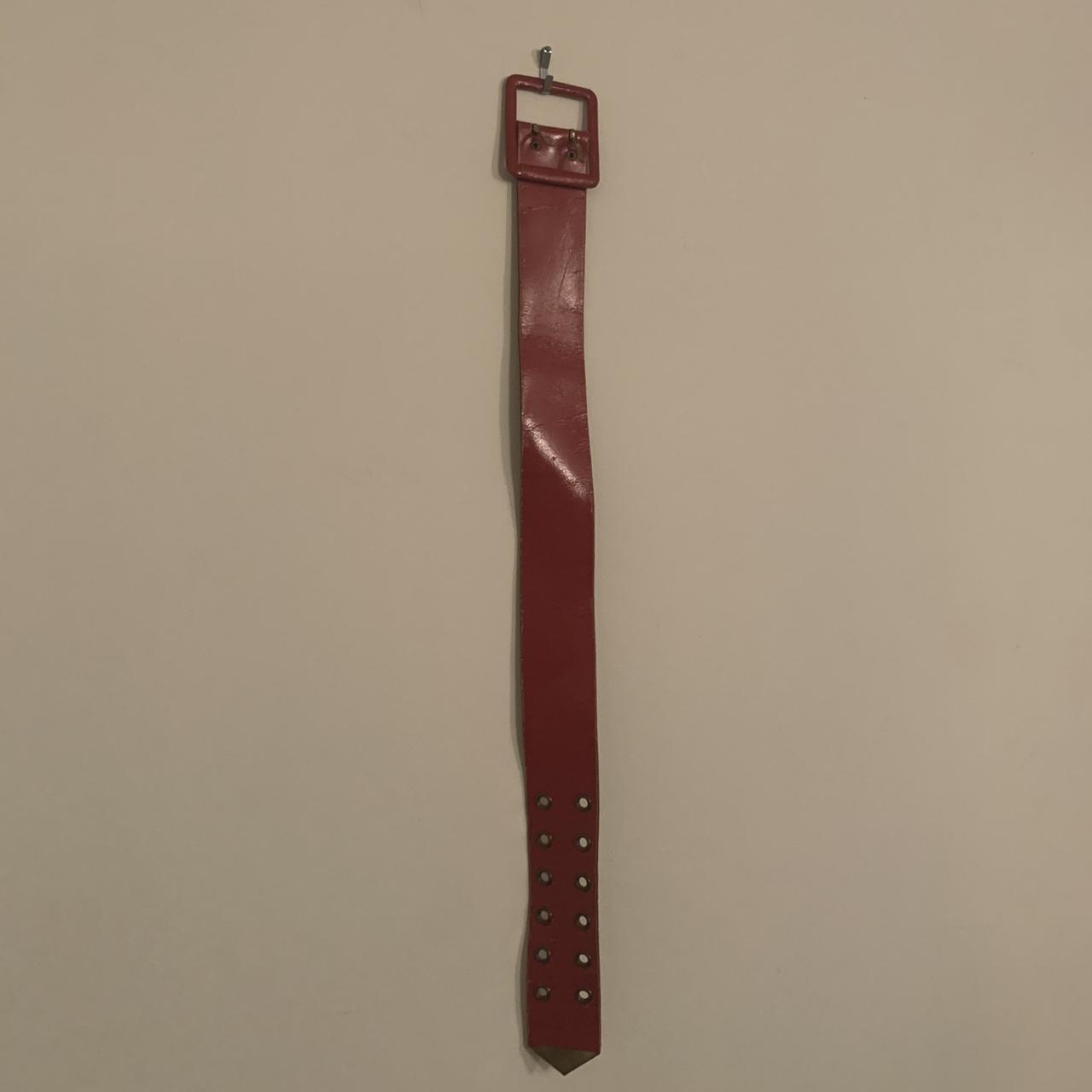 red suede belt w gold accents Vintage 80’s #80s... - Depop
