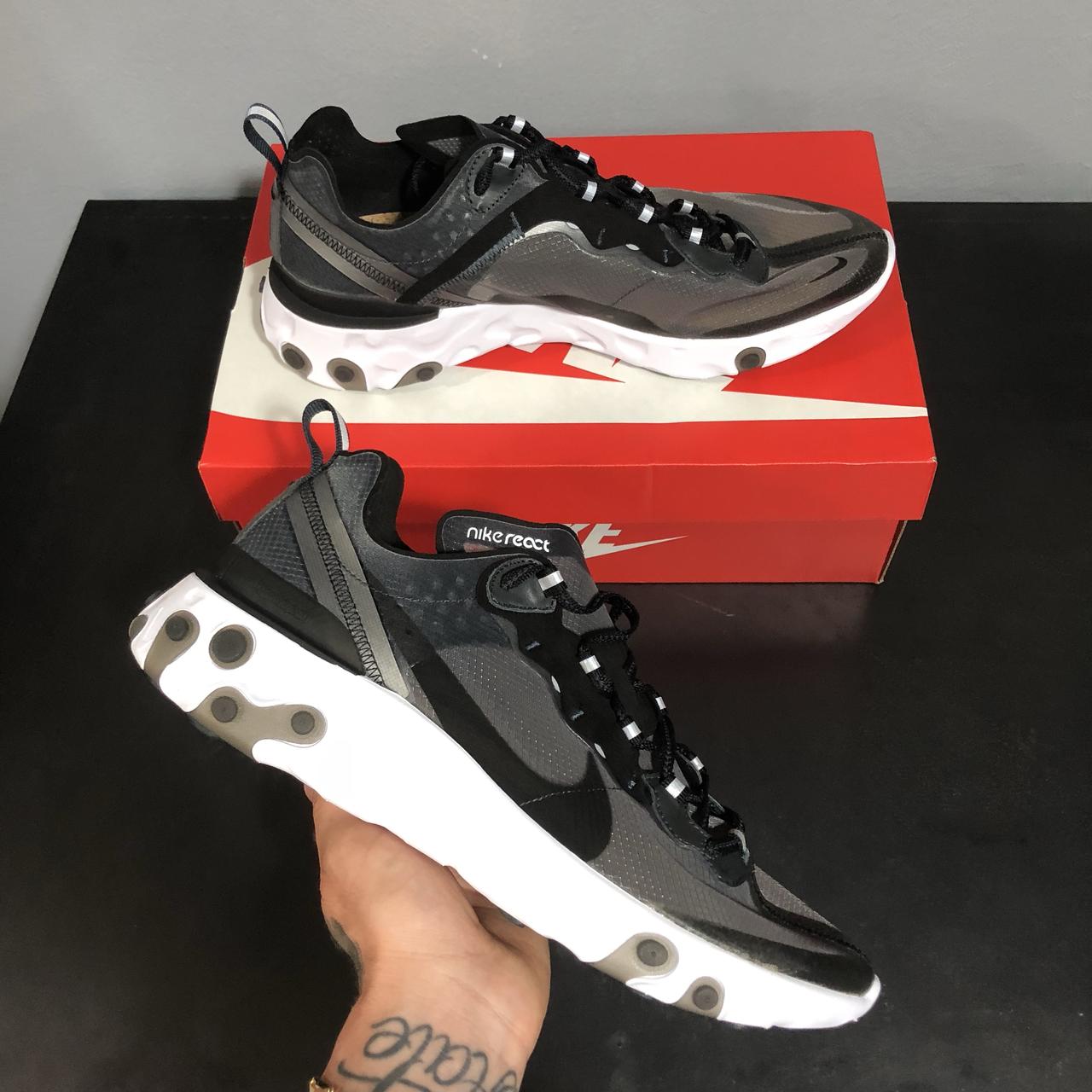 NIKE REACT ELEMENT 87 Black Deadstock comes with. Depop