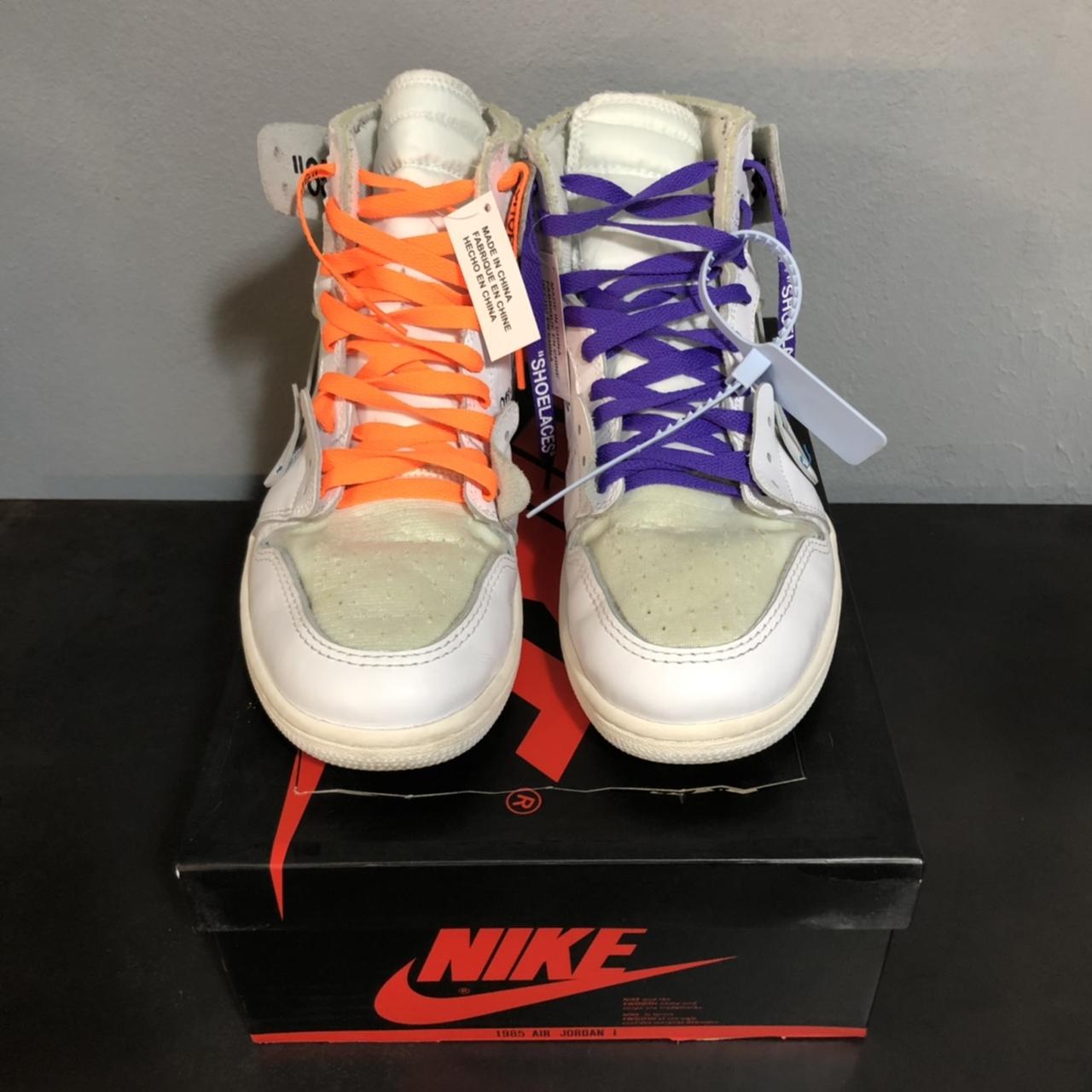 Off white jordan deals 1 orange laces