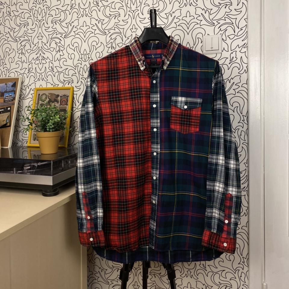 Polo Ralph Lauren Patchwork Shirt Size XL 💥OPEN TO... - Depop