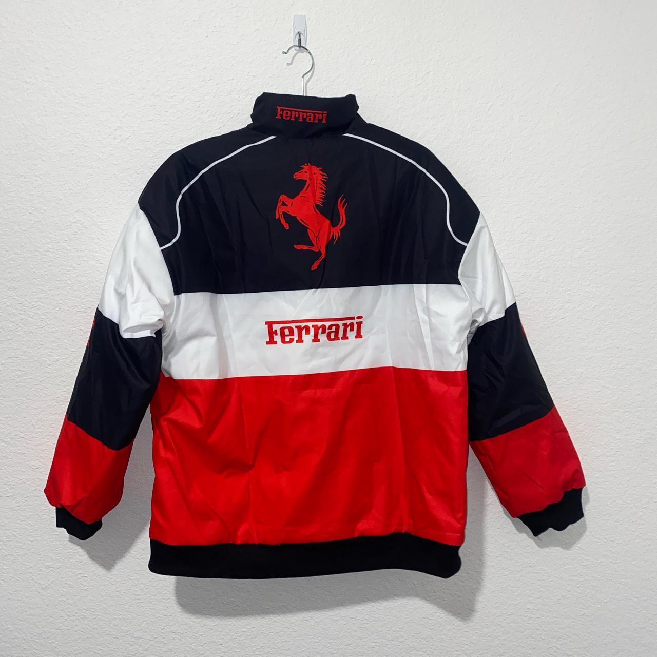 F1 Ferrari racing jacket with sponsor logos... - Depop