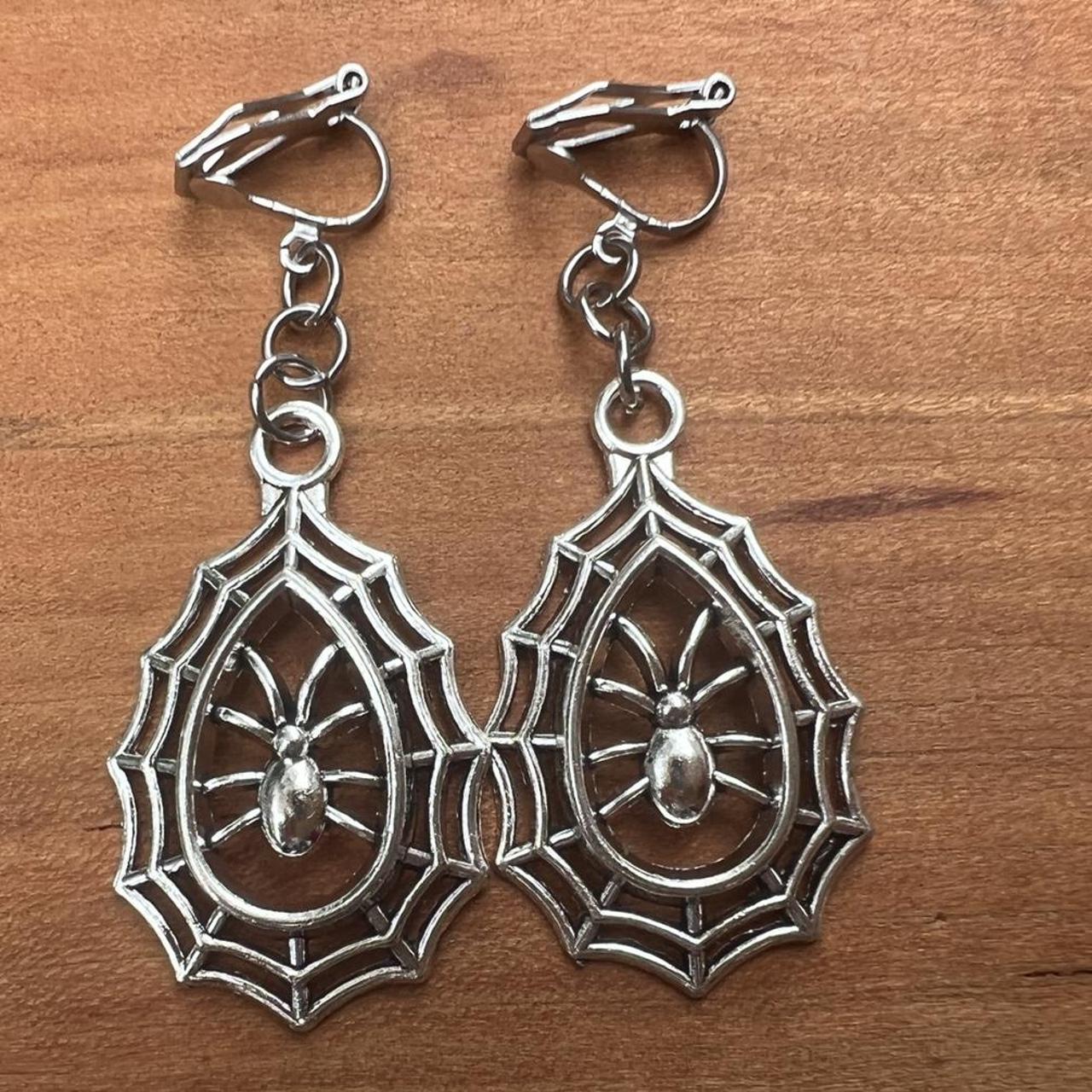 Spider web hoop on sale earrings