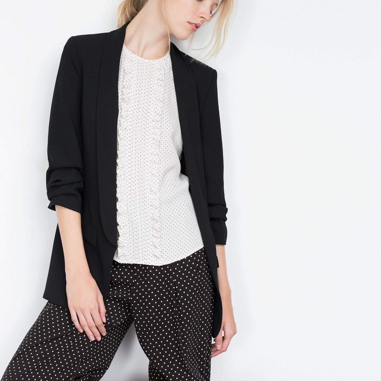 black crepe blazer