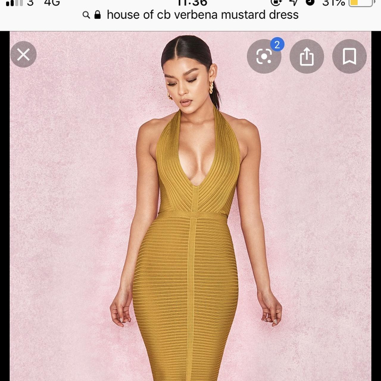 House of 2024 cb mustard dress