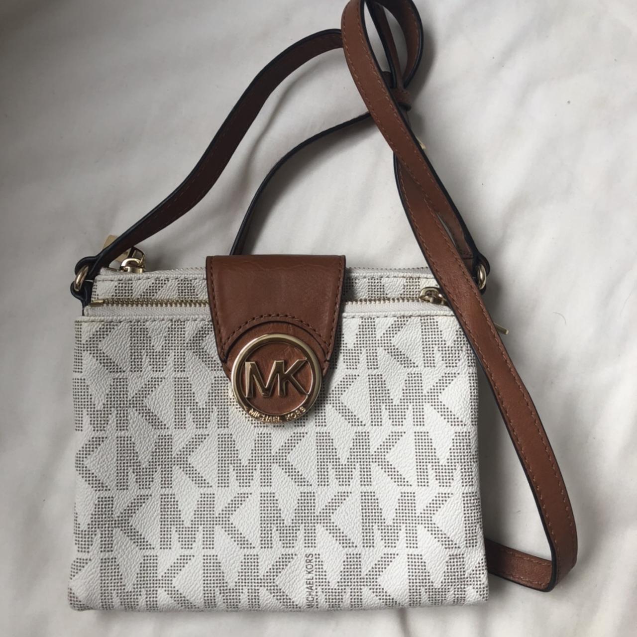 Authentic MICHAEL KORS crossbody shops bag brown leather