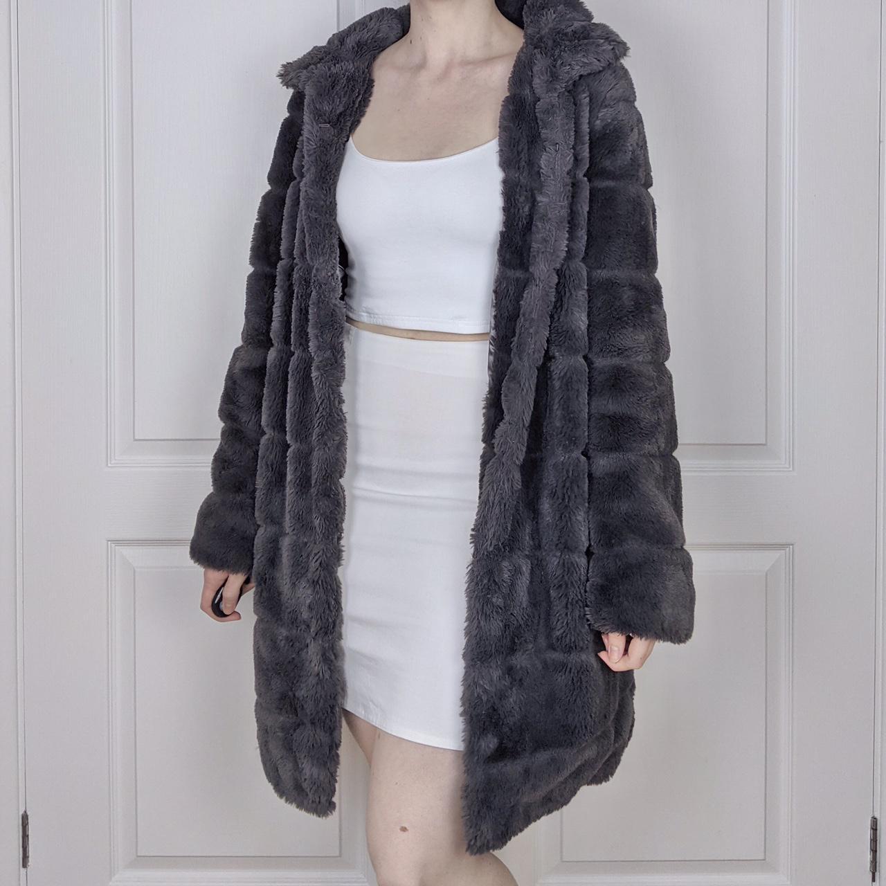 grey fur coat dorothy perkins