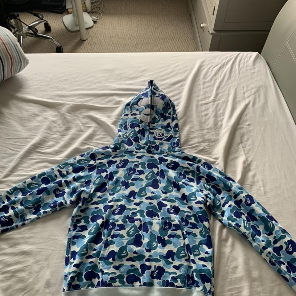 Baby blue bape hoodie V rare color way ape. Depop