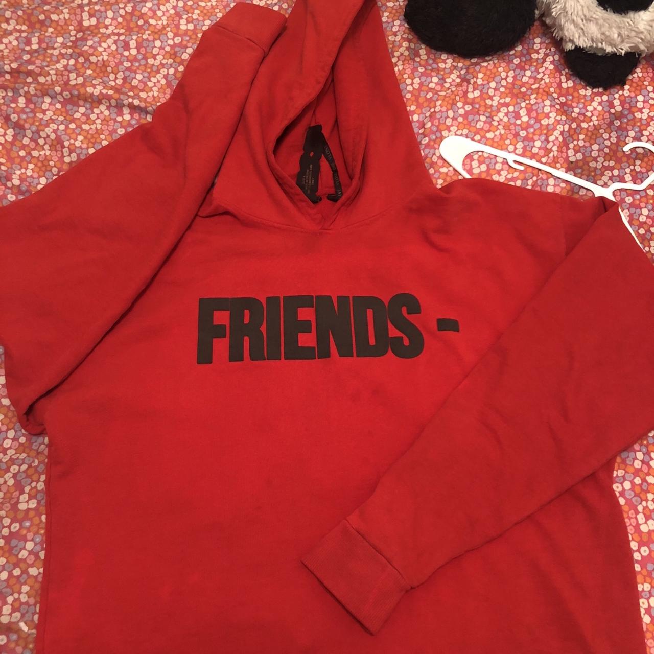 Vlone friends hoodie discount red