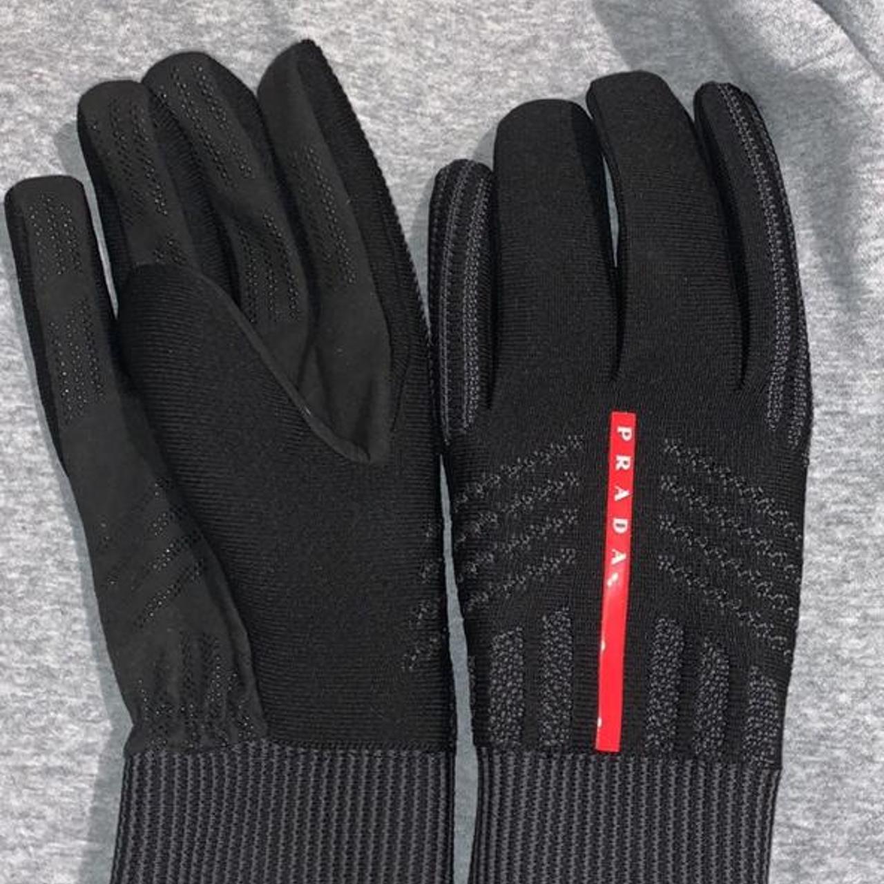 Prada snow gloves/ multi sex too big size 10... Depop