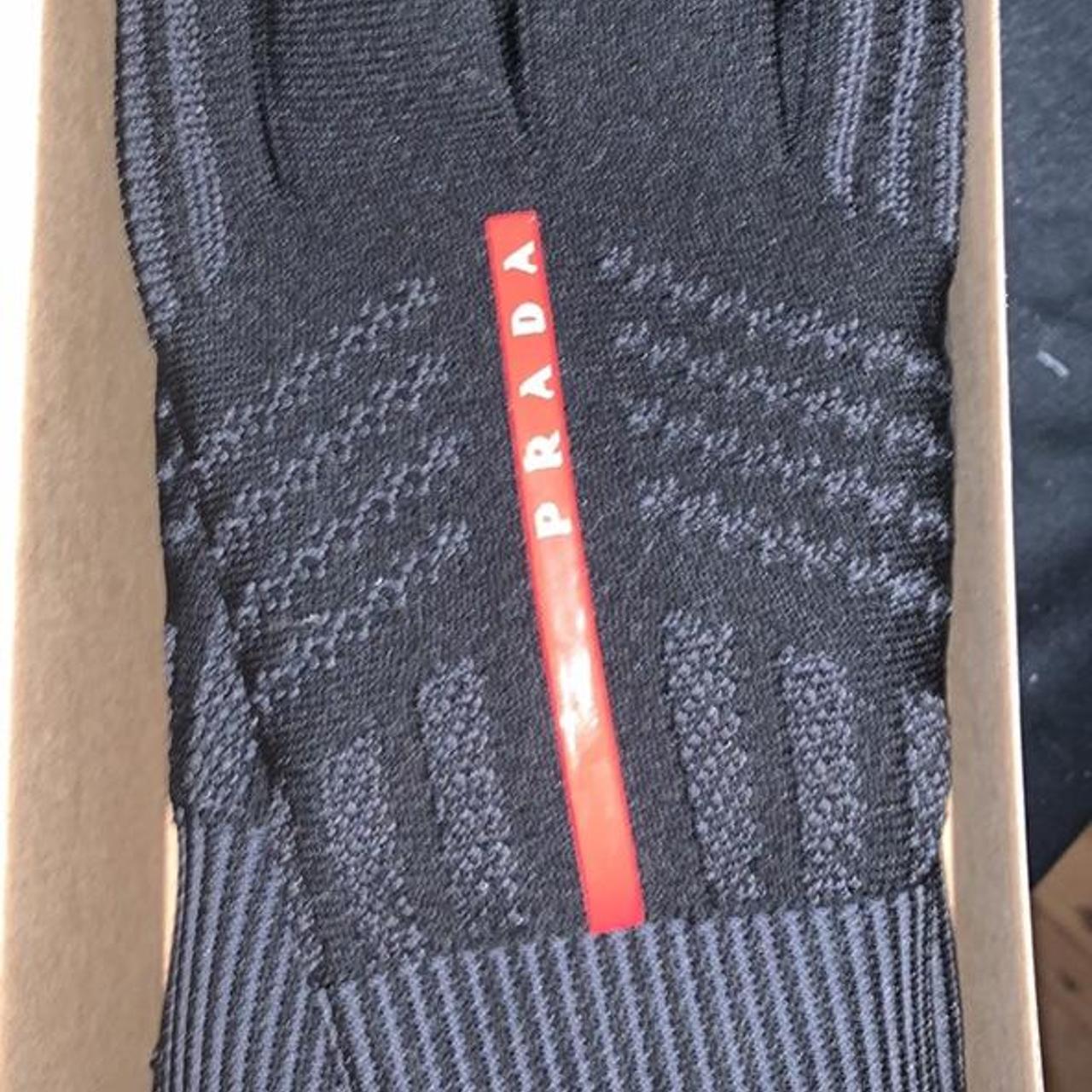 Prada snow gloves/ multi sex too big size 10... Depop