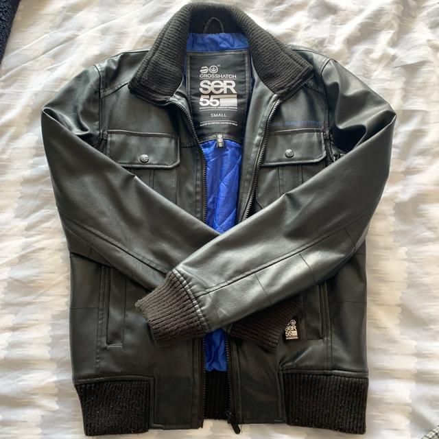 crosshatch leather jacket