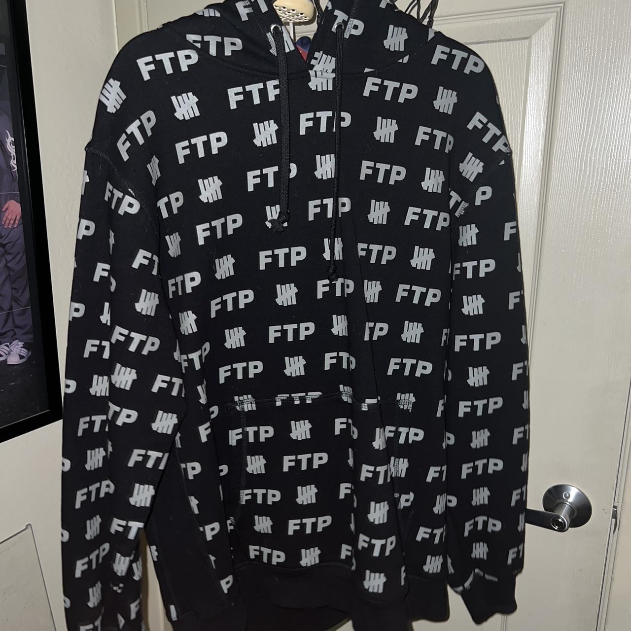 ftp x undefeated all over hoodie black