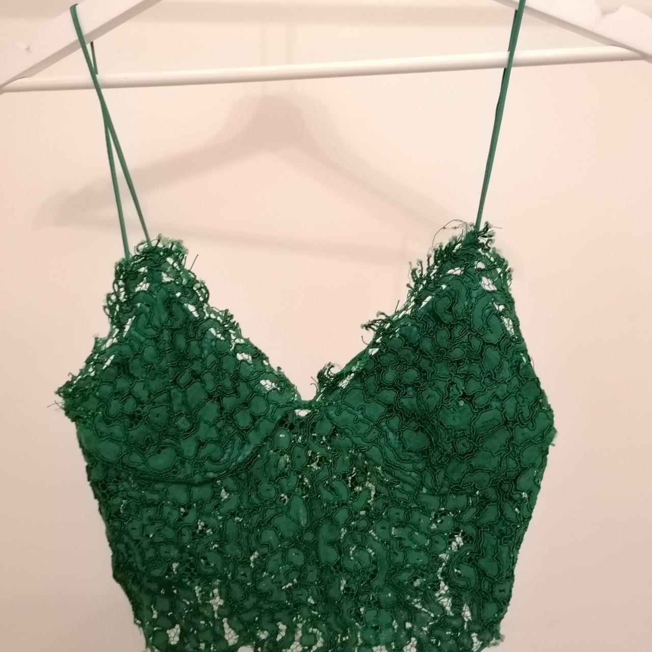 Zara Green Crop. Worn a few times, good condition.... Depop