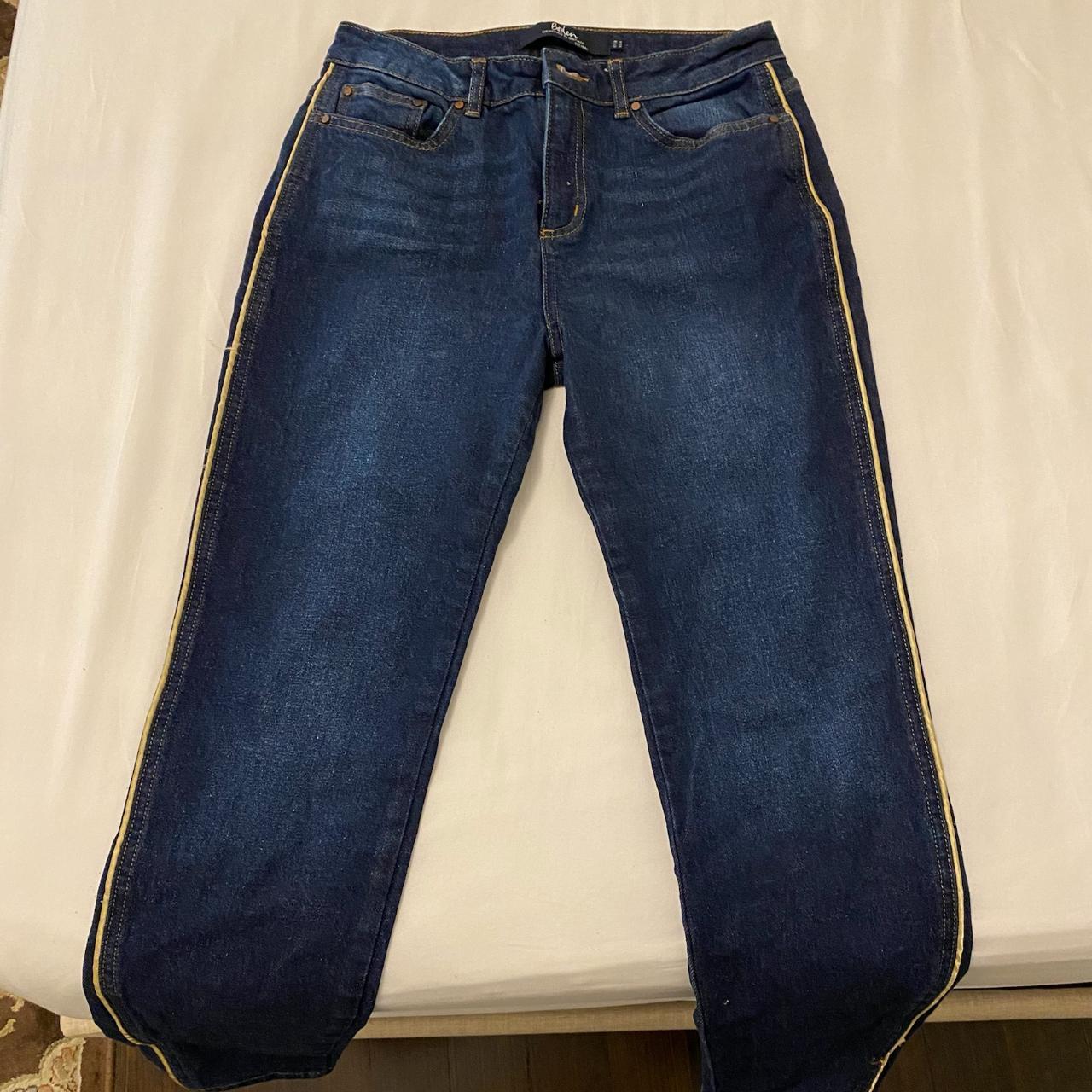 Boden Women's Blue and Yellow Jeans | Depop