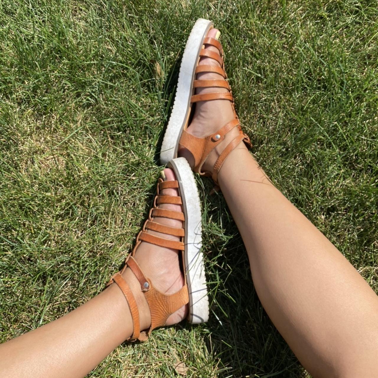 greek gladiator ankle sandals size 7 in women’s //... Depop