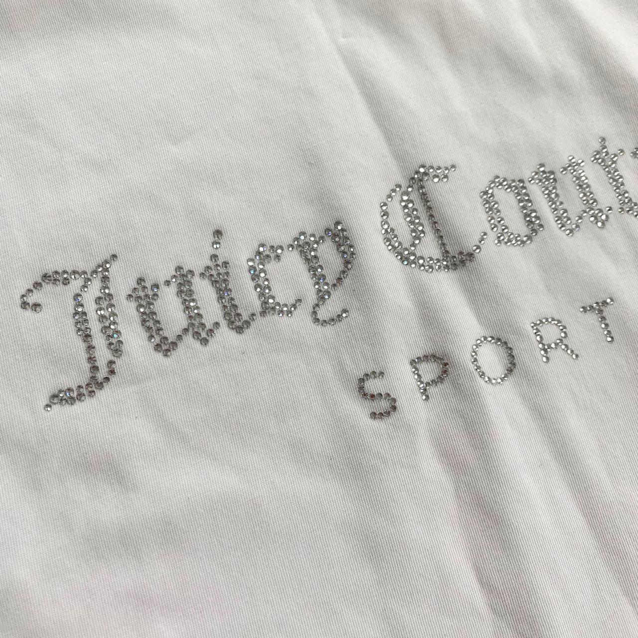 Juicy Couture Sport Cropped T-Shirt in White with | Depop