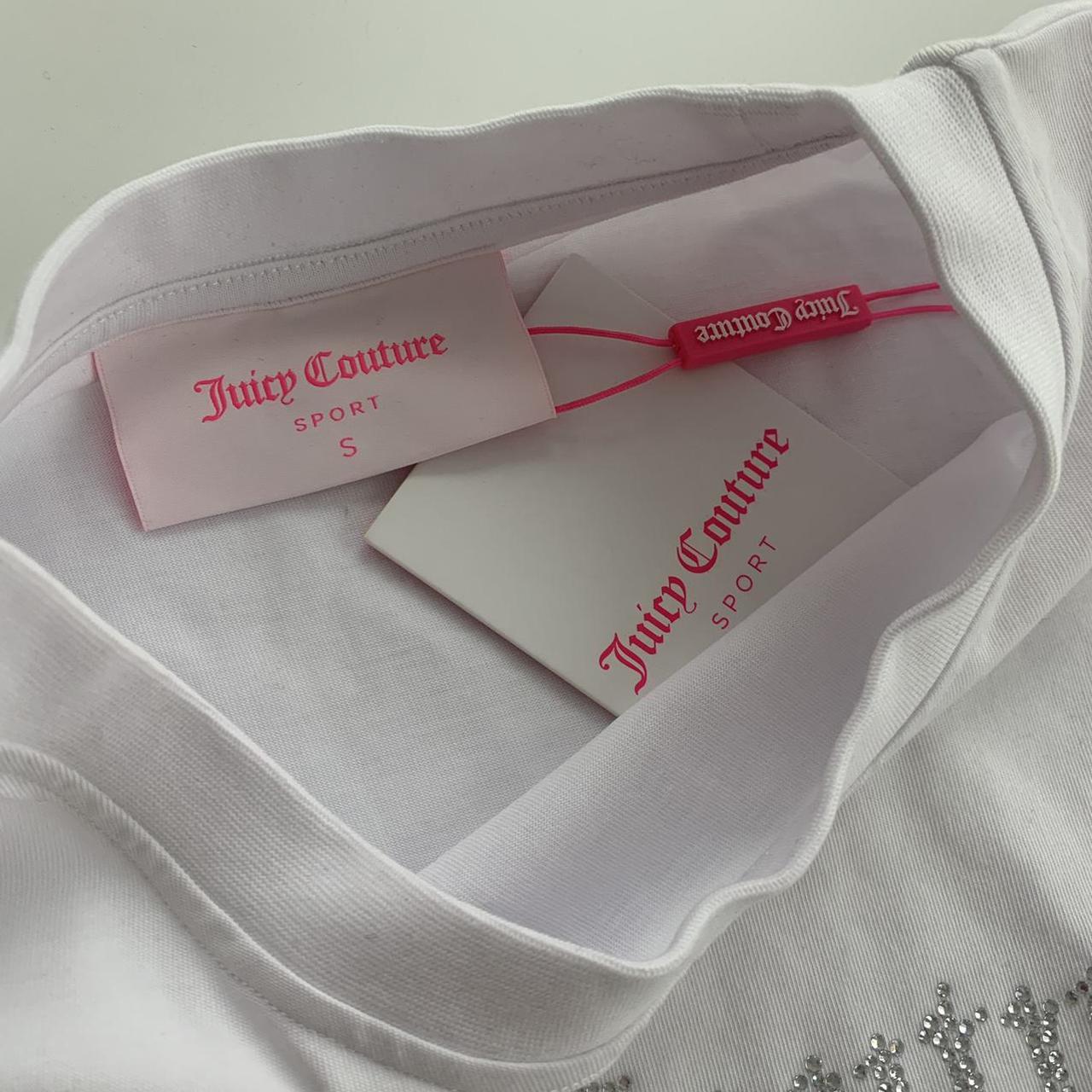 Juicy Couture Sport Cropped T-Shirt in White with | Depop