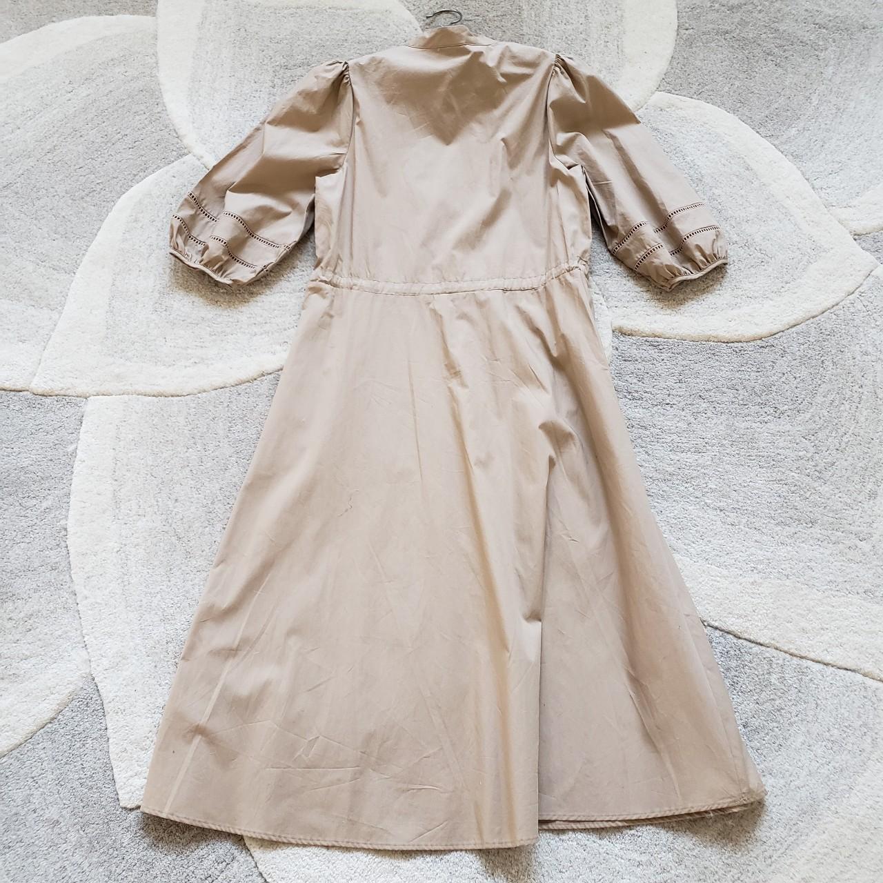 Aritzia Women's Tan and Khaki Dress | Depop